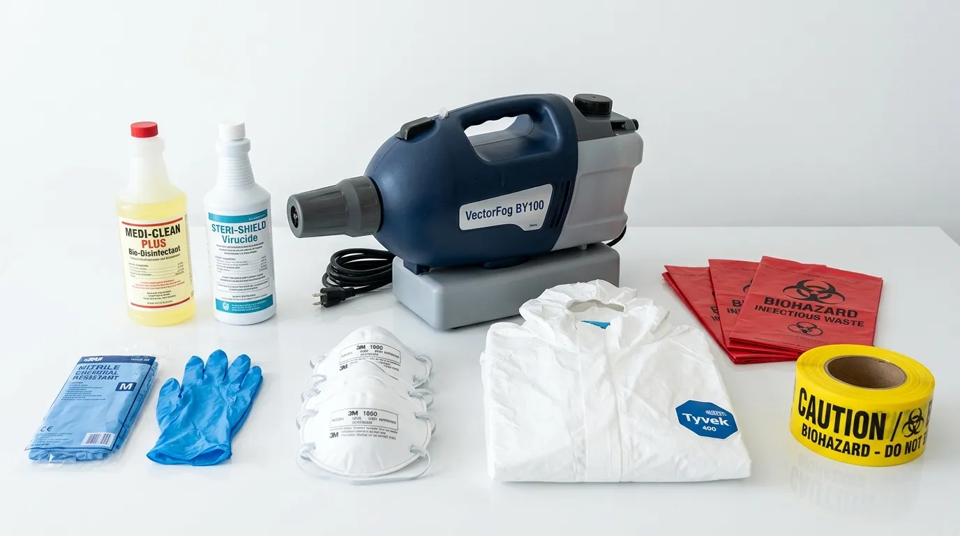 Professional biohazard remediation crew working in Garfield Heights